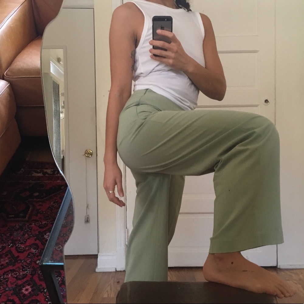 Spring Green Wide Leg Trousers 28